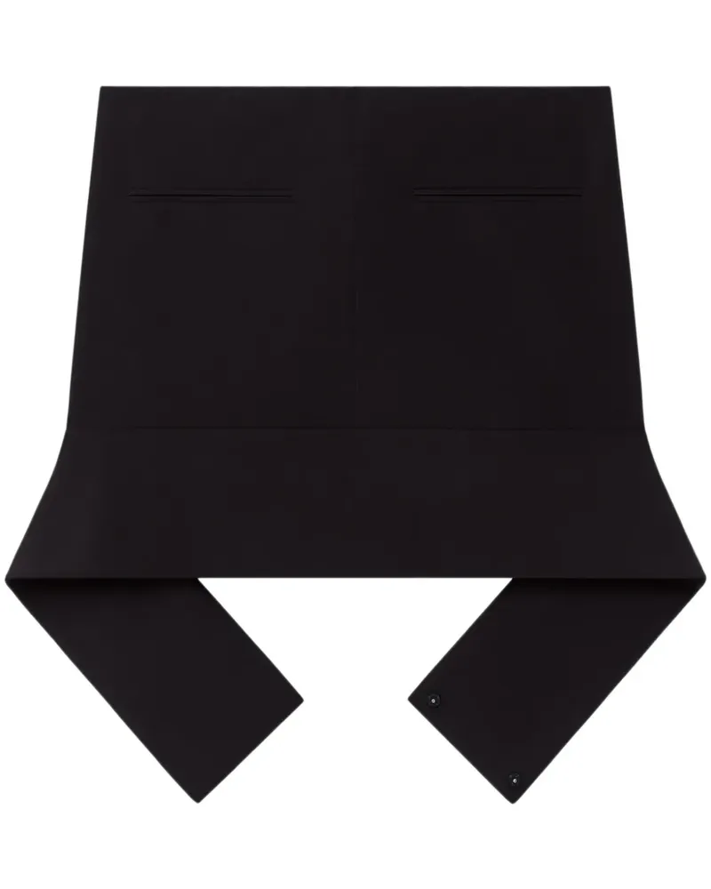 Courrèges Minirock mit Gürtel - Schwarz Schwarz