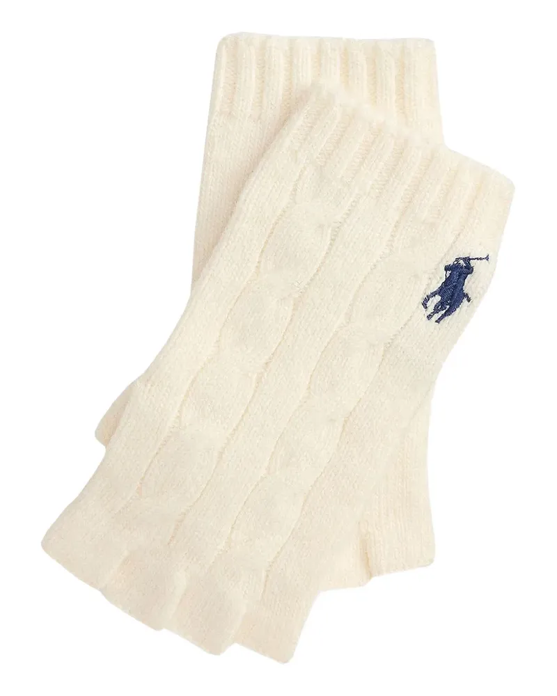 Ralph Lauren cable-knit fingerless gloves - Nude Nude