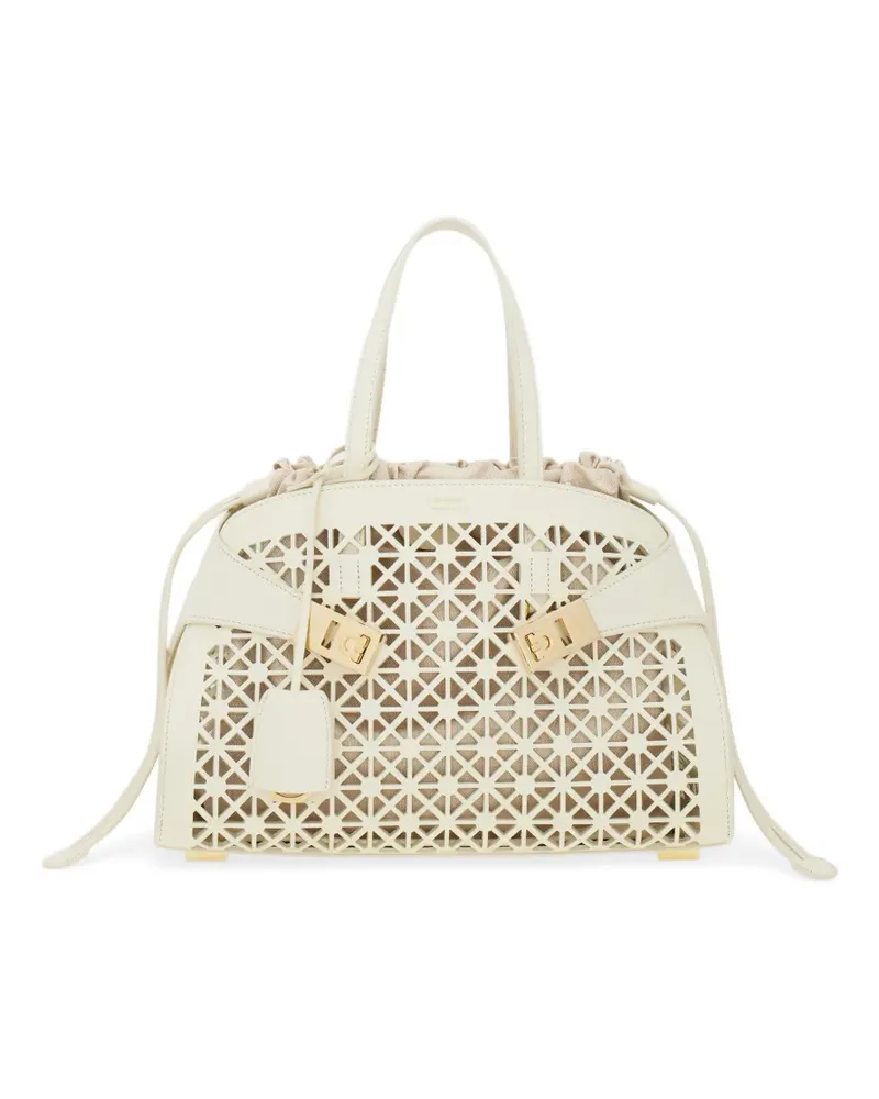 Ferragamo Hug Handtasche (M) - Weiß Weiß