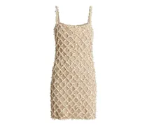 Etui-Kleid aus Mesh - Nude