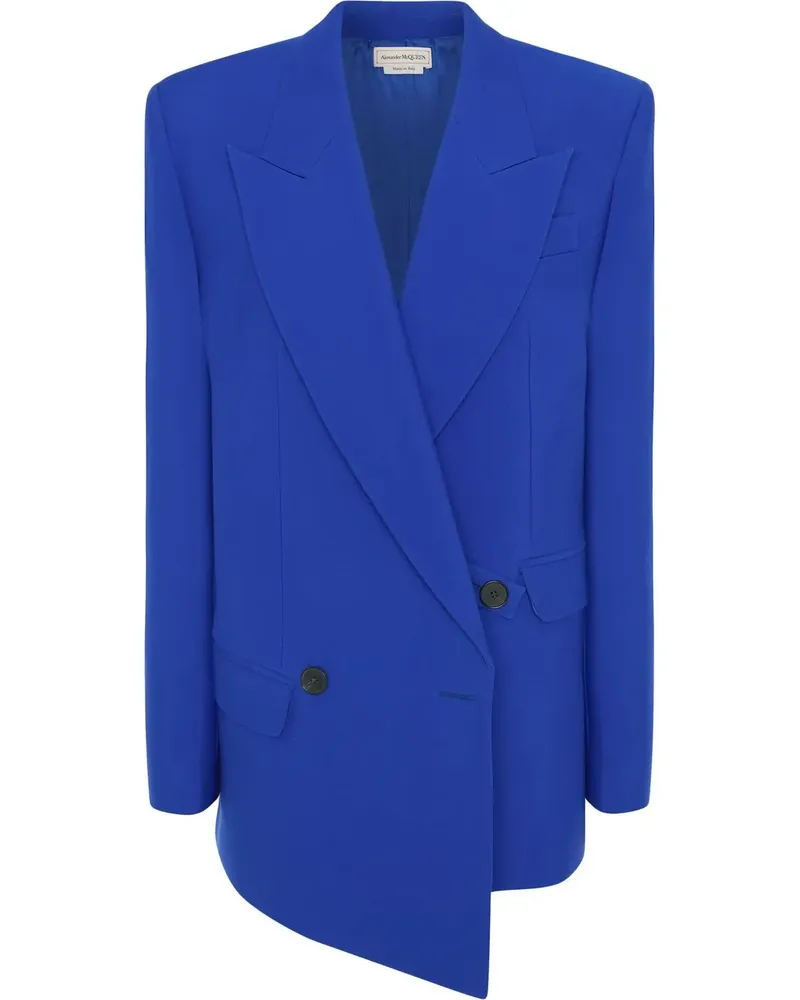 Alexander McQueen Asymmetrischer Blazer - Blau Blau
