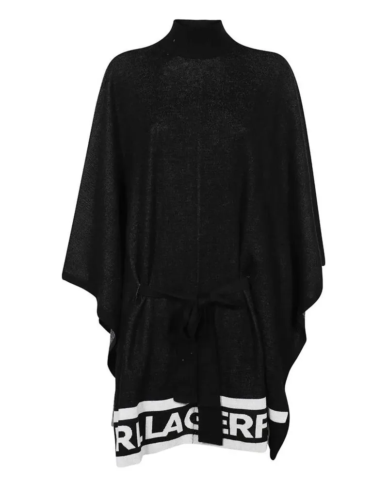 Karl Lagerfeld Poncho aus Wollgemisch - Schwarz Schwarz