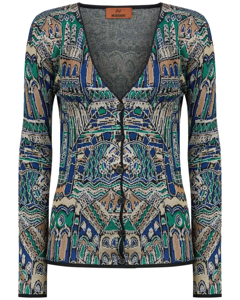 Missoni Gemusterter Cardigan - Grün Grün