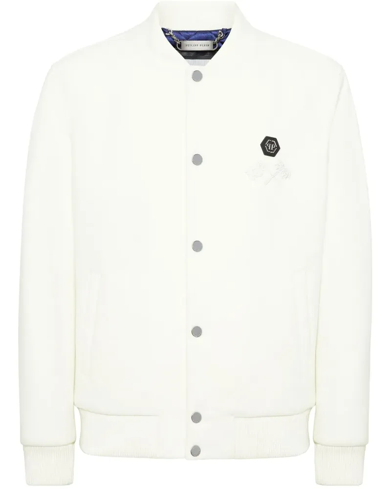 Philipp Plein Plein Club Bomberjacke - Weiß Weiß