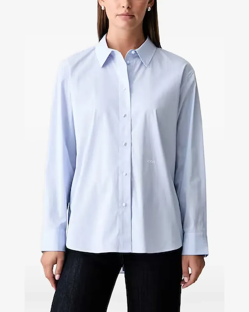 JOOP! vertical-stripe long-sleeve shirt - Weiß Weiß