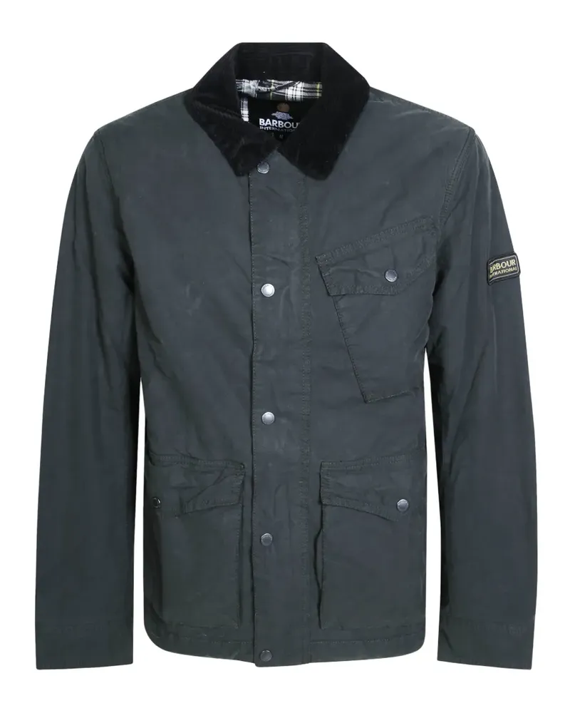 Barbour Winter Drifter Military-Jacke aus gewachster Baumwolle - Grün Grün