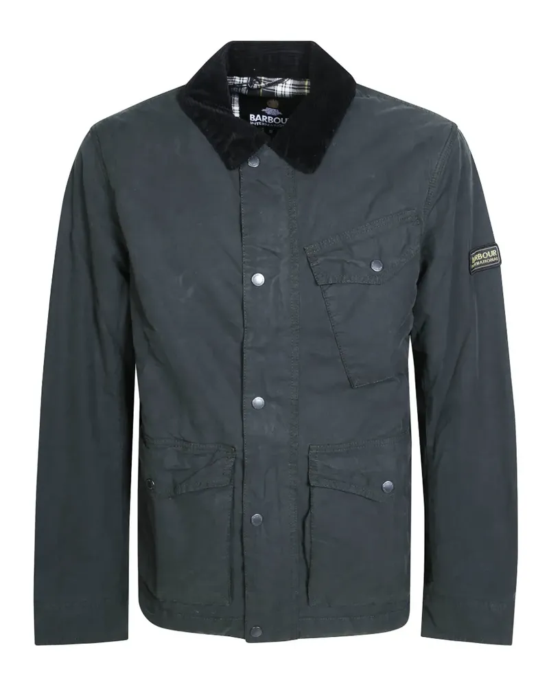 Barbour Winter Drifter washed waxed-cotton military jacket - Grün Grün
