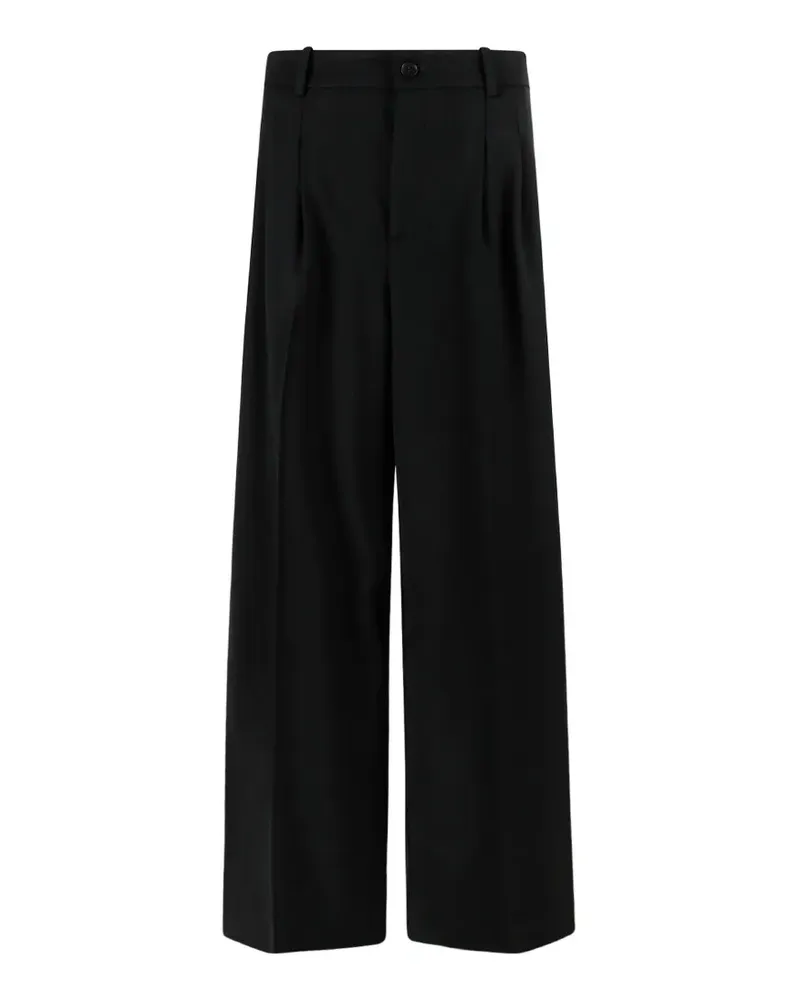 P.A.R.O.S.H. pleated wide-leg trousers - Schwarz Schwarz