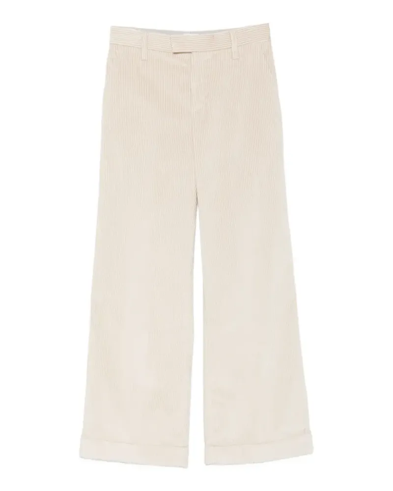 Brunello Cucinelli Cordhose mit weitem Bein - Nude Nude