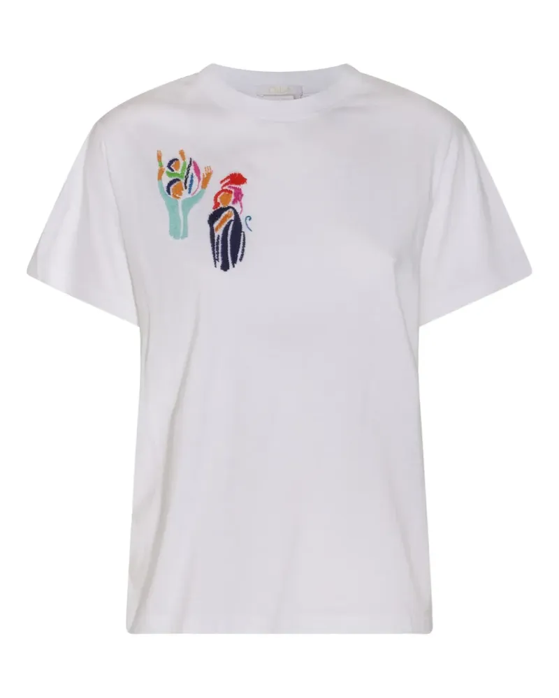 Chloé embroidered cotton T-shirt - Weiß Weiß