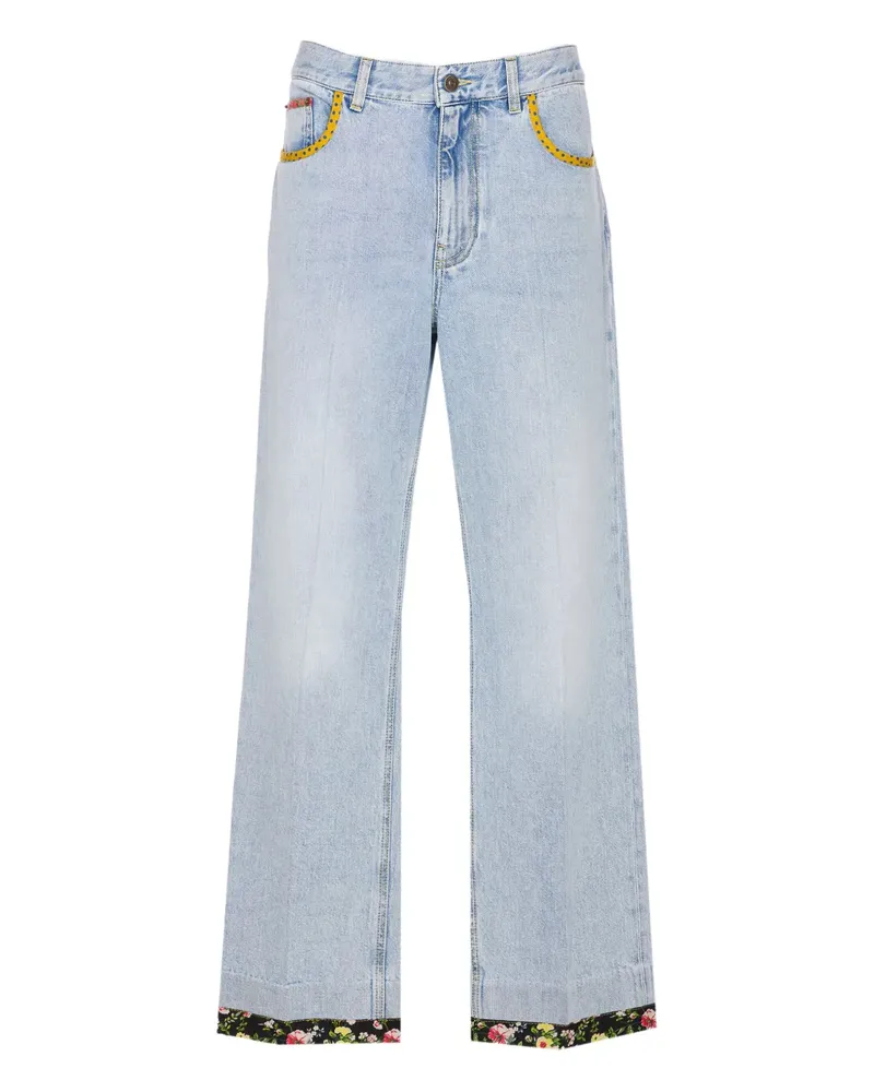 Valentino Garavani Jeans mit Blumenstickerei - Blau Blau