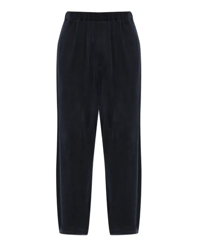 Giorgio Armani elasticated-waistband straight-leg trousers - Blau Blau