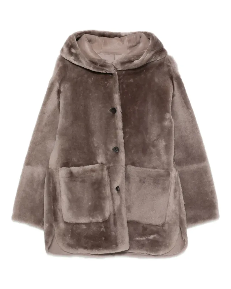 Arma Kapuzenjacke mit aufgesetzter Tasche - Braun Braun