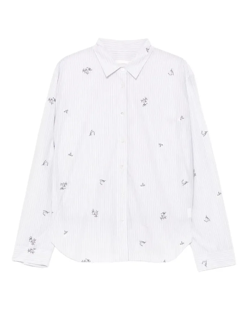 JNBY Gestreiftes Hemd mit Stickerei - Weiß Weiß