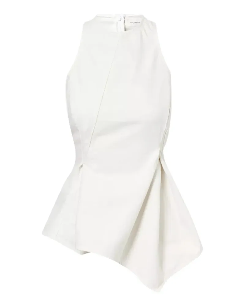 Magda Butrym asymmetric peplum blouse - Nude Nude
