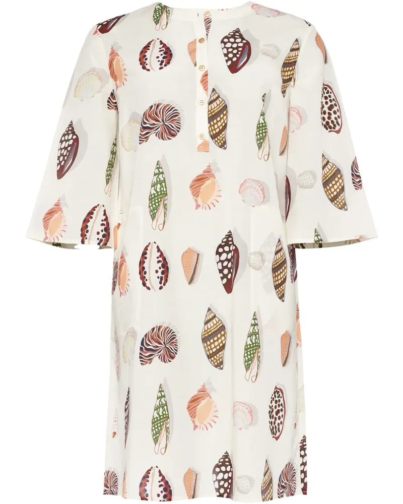 Eres Crème Minikleid - Weiß Weiß