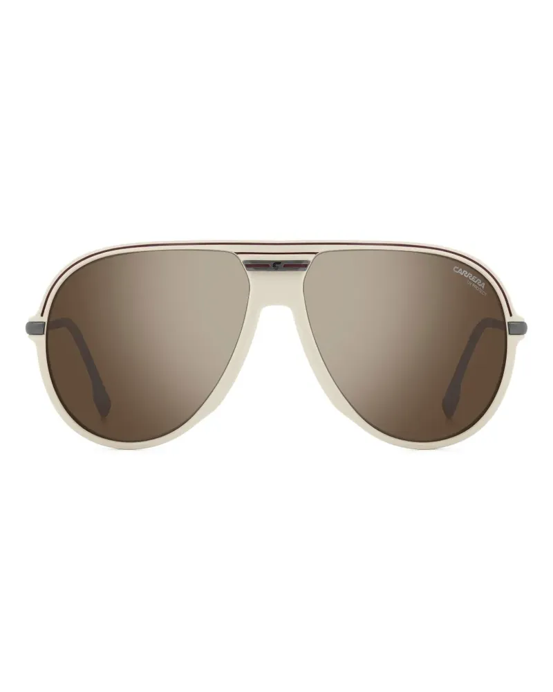 Carrera Sonnenbrille mit Logo-Print - Nude Nude