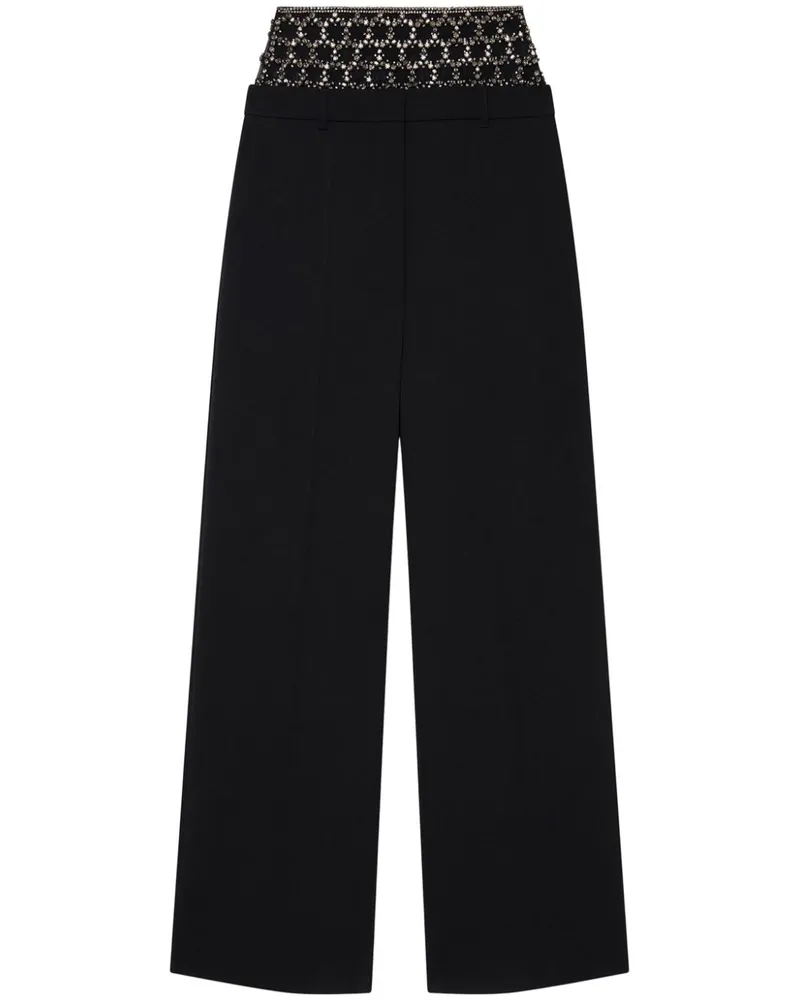 Stella McCartney Hose mit Kristallbund Schwarz