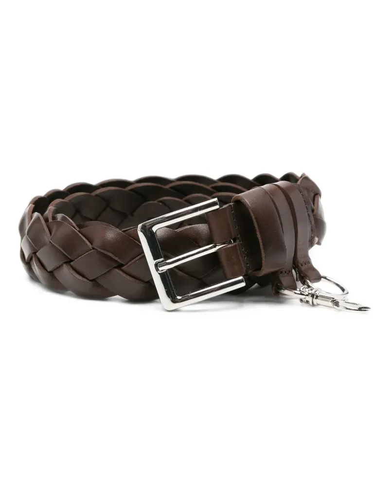 CORDERA braided leather belt - Braun Braun
