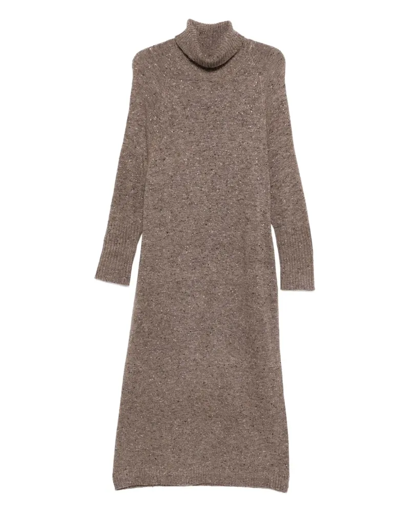 Marina Rinaldi Bard roll-neck midi dress - Braun Braun