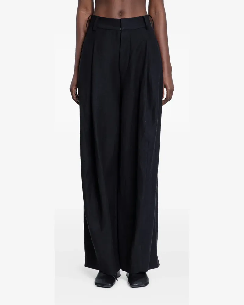 Uma Wang Paw Hose mit Bundfalten - Schwarz Schwarz