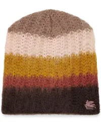 Etro Gestreifte Beanie mit Logo-Stickerei Mehrfarbig