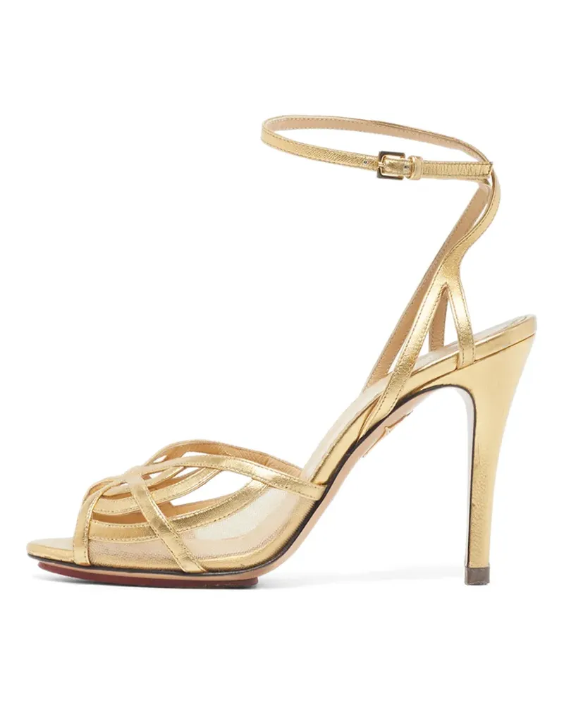 Charlotte Olympia Olympia leather heeled sandals - Gold Gold