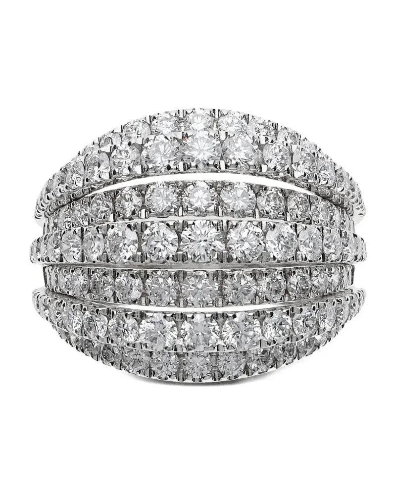 LEO PIZZO 18kt Weißgoldring mit Diamanten - Silber Silber