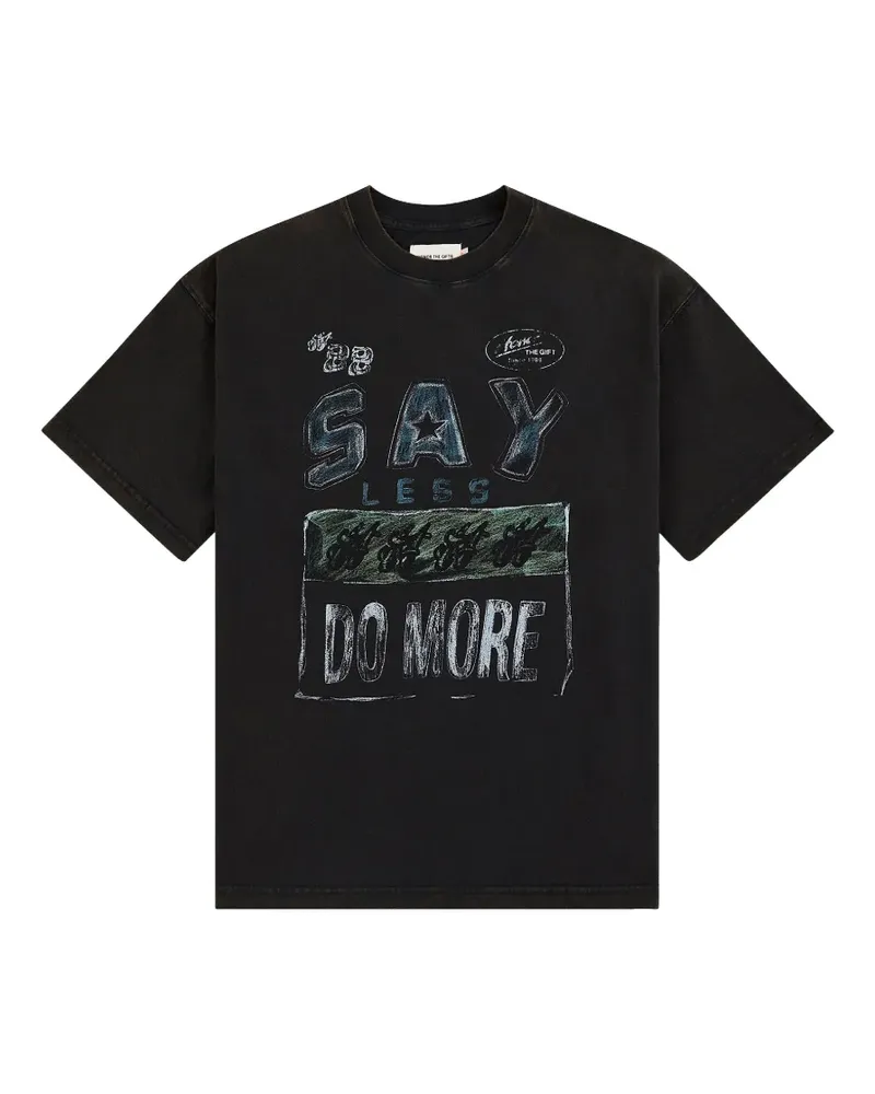 Honor The Gift graphic-print faded t-shirt - Schwarz Schwarz