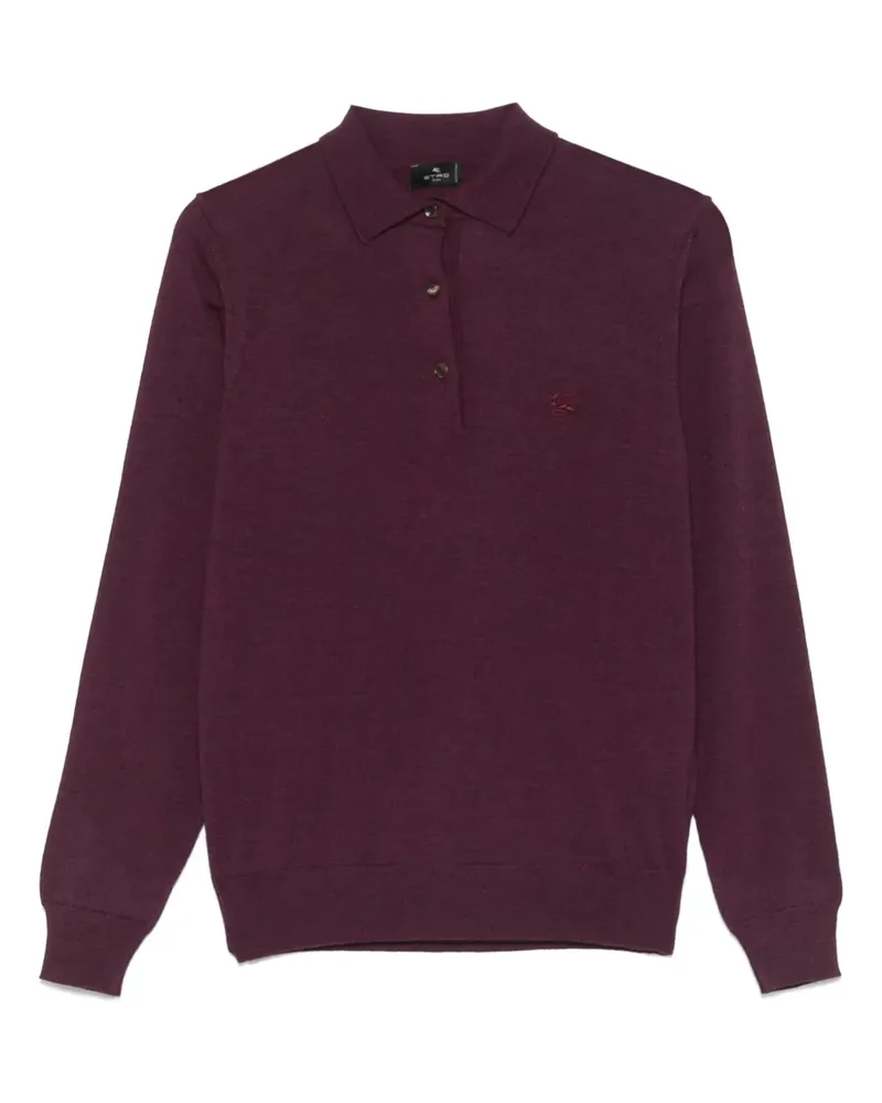 Etro Klassisches Poloshirt - Violett Violett
