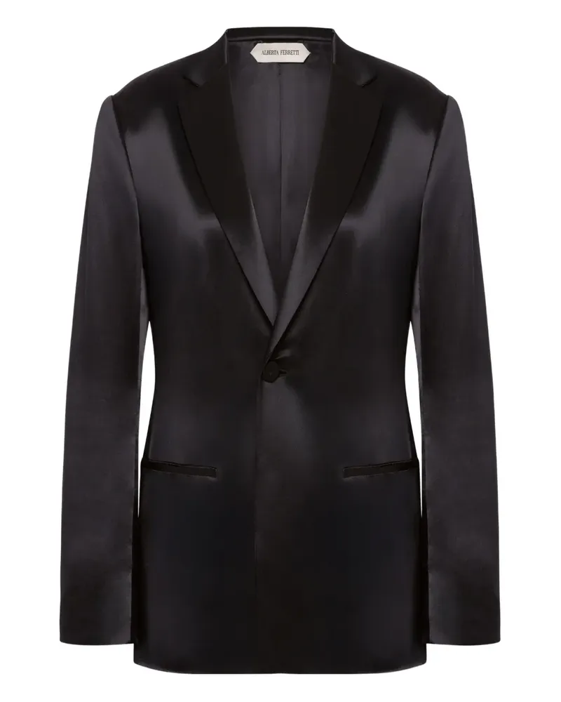 Alberta Ferretti Sakko aus Satin - Schwarz Schwarz