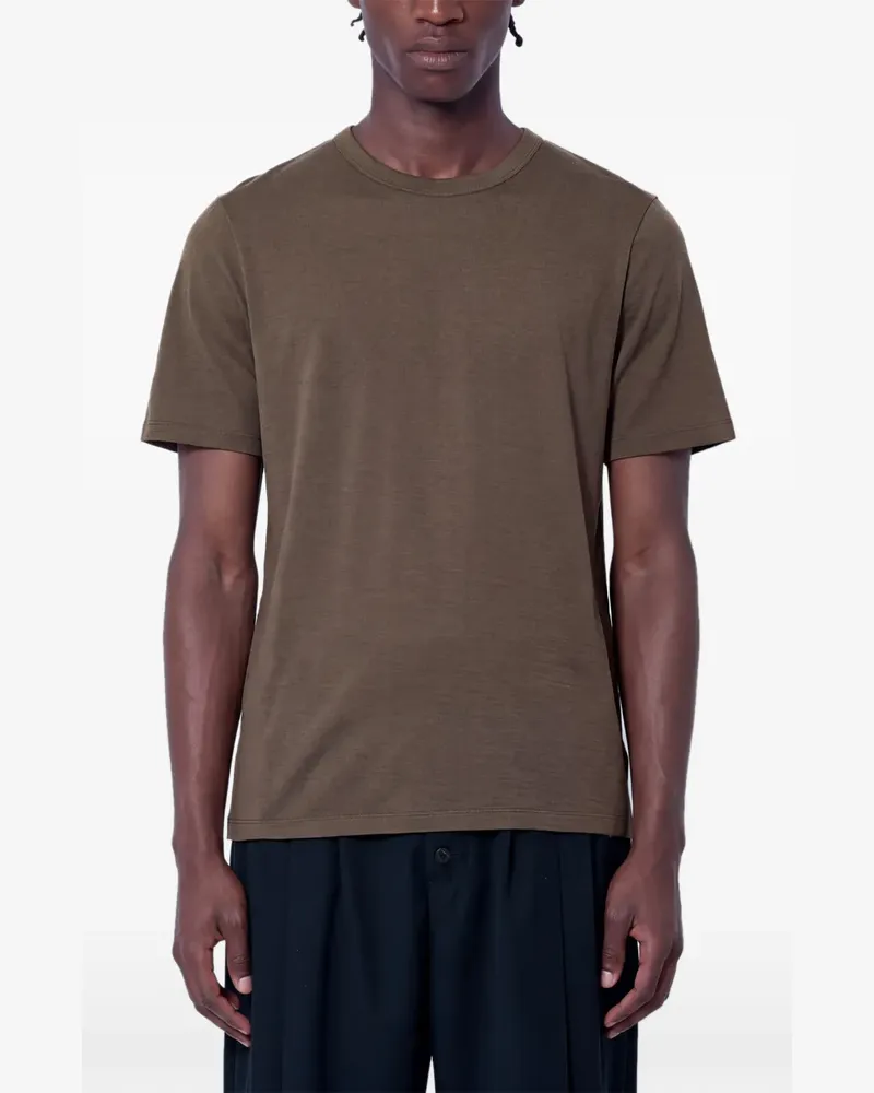 Jil Sander T-Shirt mit Rundhalsausschnitt - Braun Braun