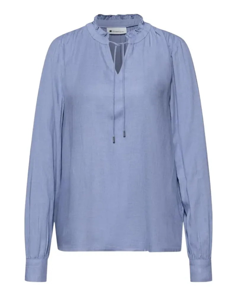 Street One tie-neck blouse - Blau Blau