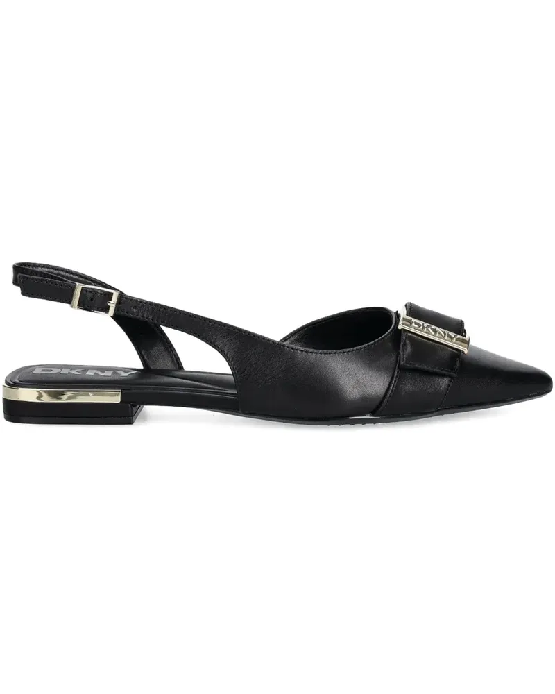 DKNY buckle sling back ballet flats - Schwarz Schwarz