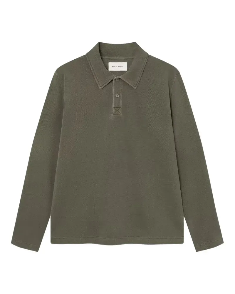 Wood Wood Langärmeliges Thiago Poloshirt - Grün Grün