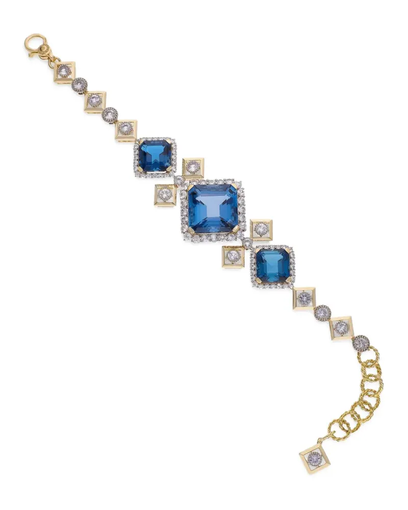 Dolce & Gabbana 18kt Eleganza Goldarmband mit Topas und Saphir - Blau Blau