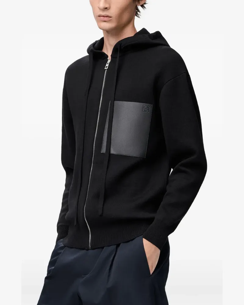 Loewe Kapuzenjacke mit Reißverschluss - Schwarz Schwarz