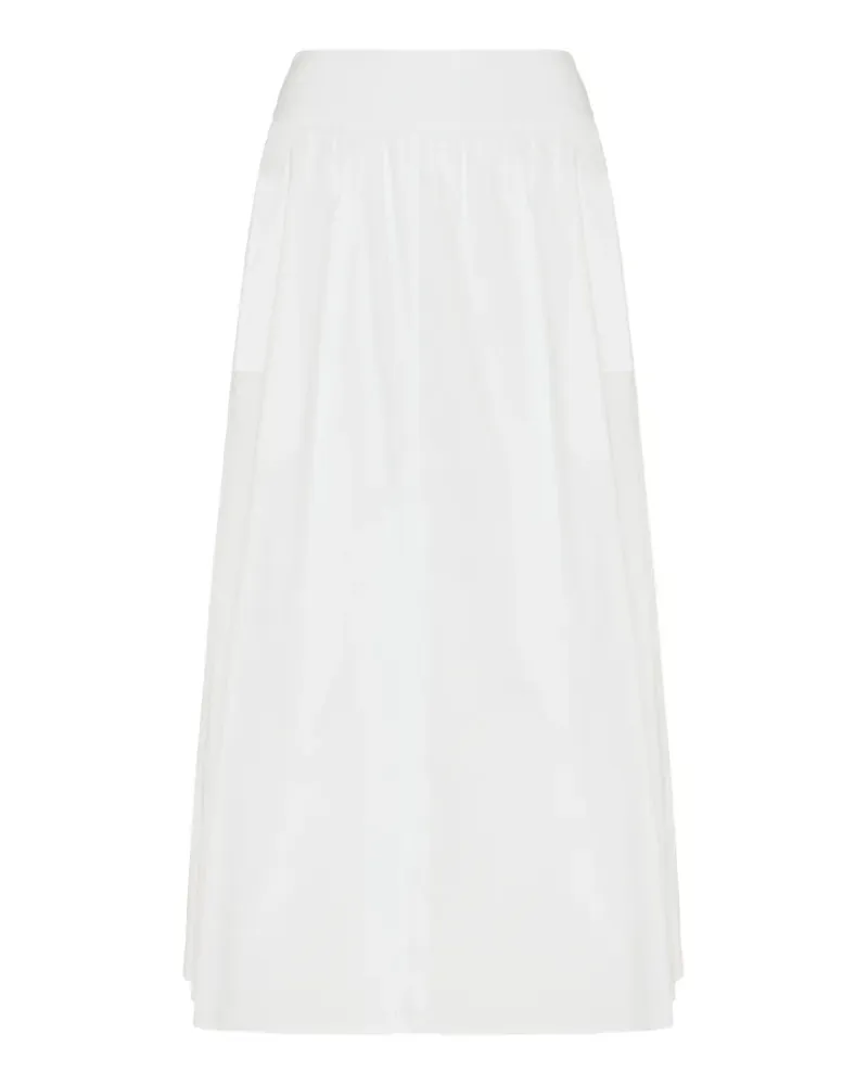 Theory gathered-waist midi skirt - Weiß Weiß