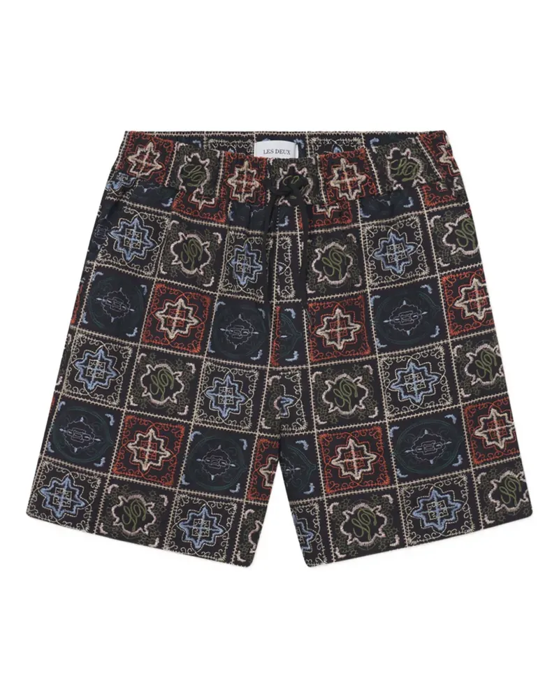 LES DEUX Shorts mit Patchwork-Stickerei - Mehrfarbig Mehrfarbig