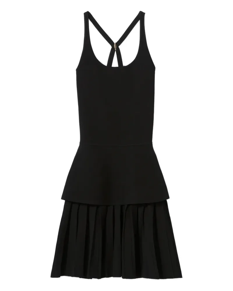 Claudie Pierlot Plissiertes Minikleid - Schwarz Schwarz