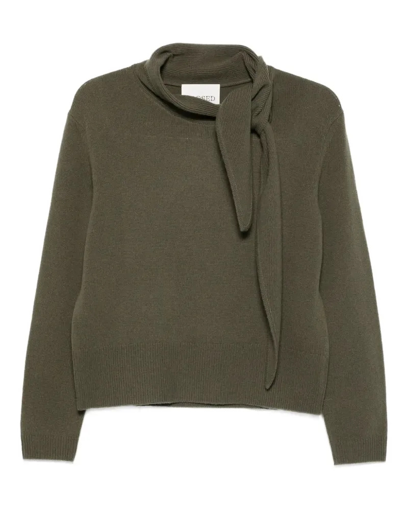 Closed Pullover mit Schleifenkragen - Grün Grün
