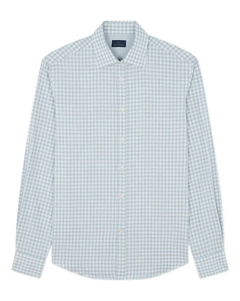 Paul & Shark Hemd mit Vichy-Karomuster - Blau Blau