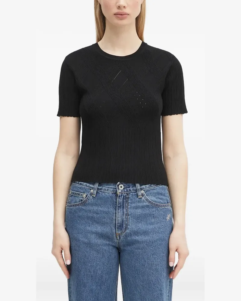 Kenzo Geripptes Top - Schwarz Schwarz