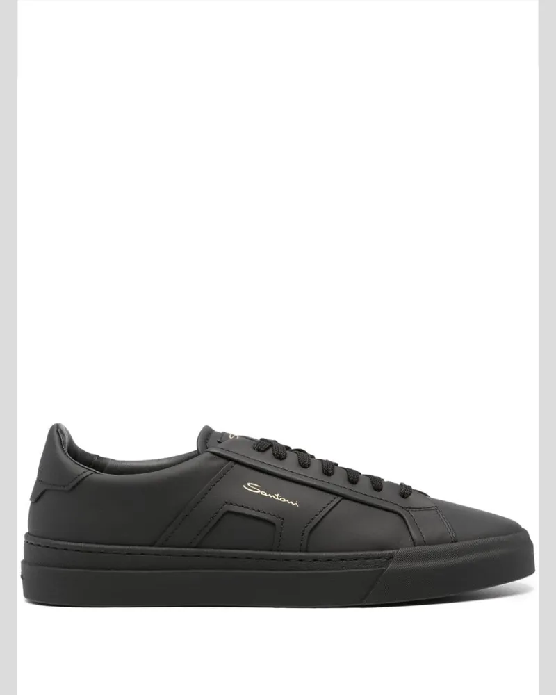 Santoni Double Buckle Sneakers - Schwarz Schwarz