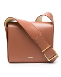 Jil Sander Satteltasche aus Leder Braun