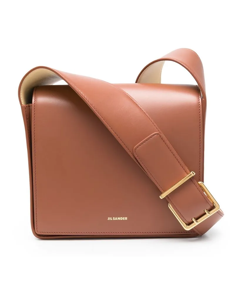 Jil Sander Satteltasche aus Leder - Braun Braun