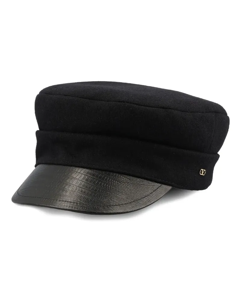 Valentino Garavani Baseballkappe mit Logo-Schild - Schwarz Schwarz