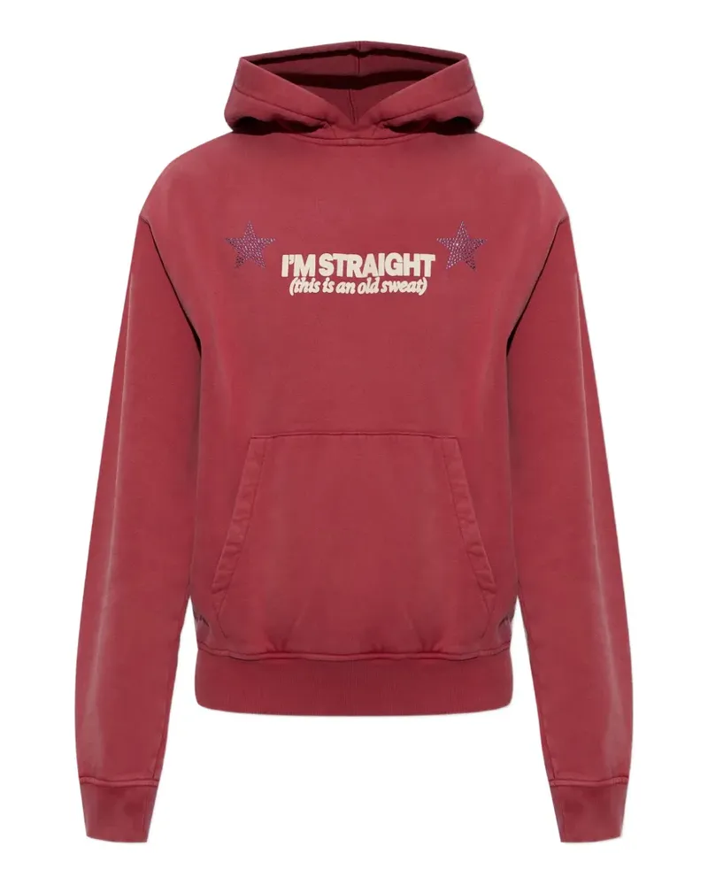 Carne Bollente crystal-embellished graphic hoodie - Rot Rot