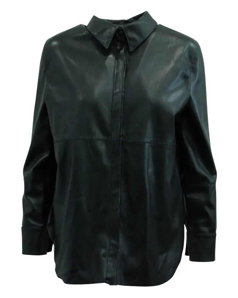 Nanushka faux-leather shirt - Schwarz Schwarz
