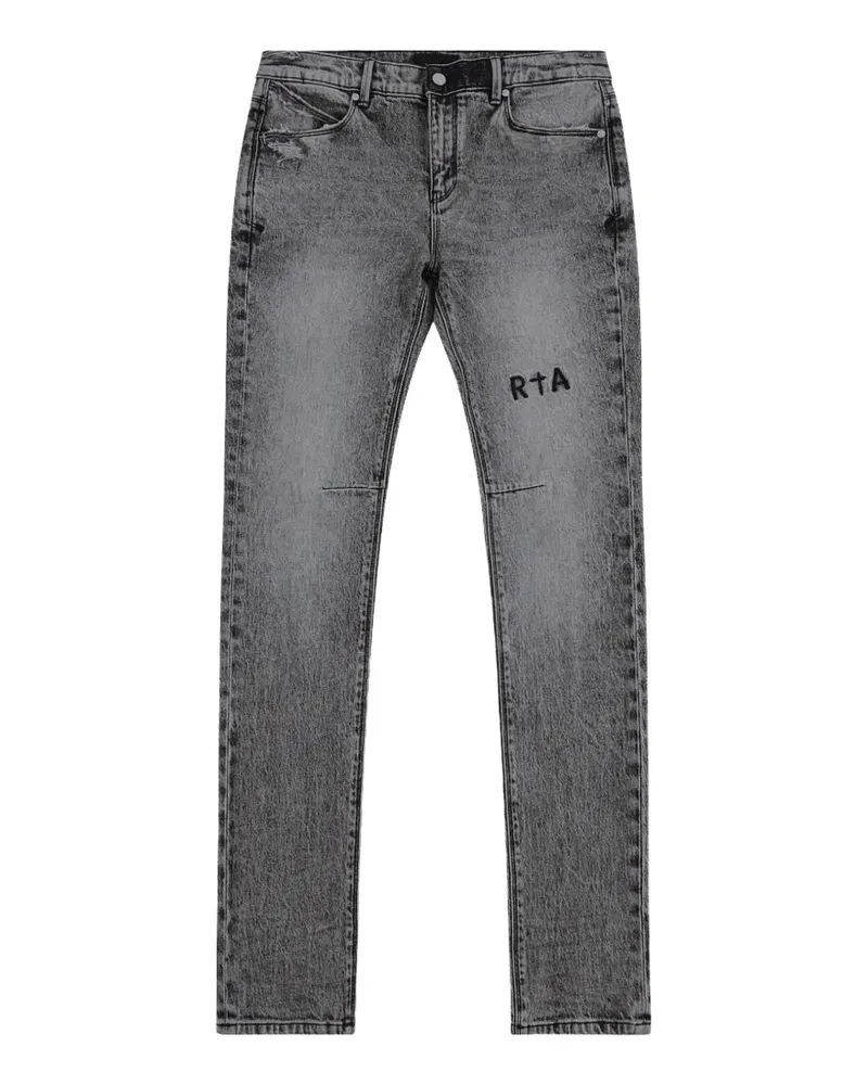 RTA Clayton logo-patch jeans - Grau Grau